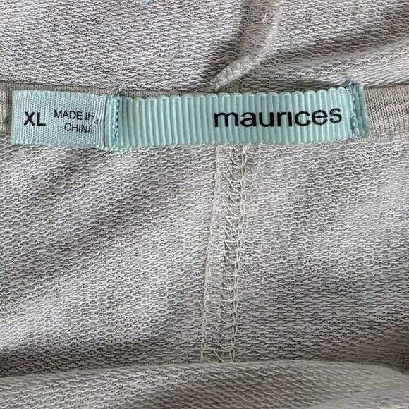 Maurices Cream Asymmetrical Zip Collar Pullover Top XL - Picture 5 of 7